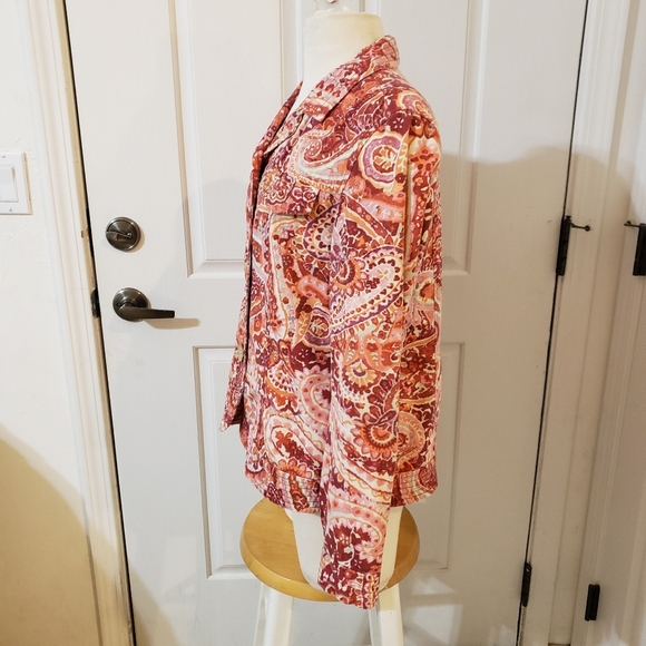 Coldwater Size 12 Paisley Button-Up Women's Top - Picture 3 of 8
